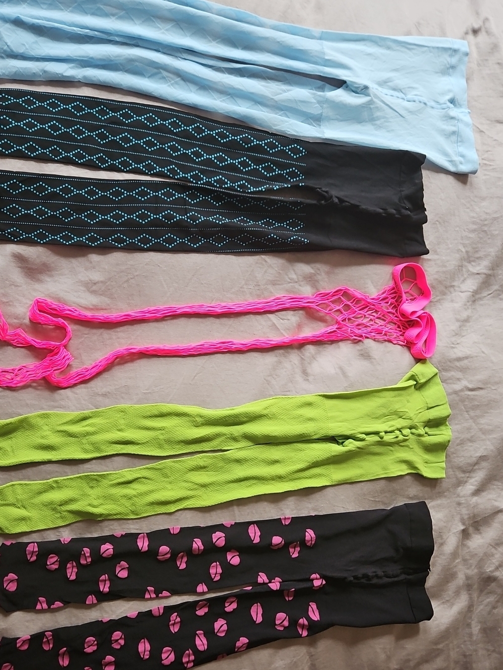Bundle Of 5 Fun Xs Adult Tights From SNAG